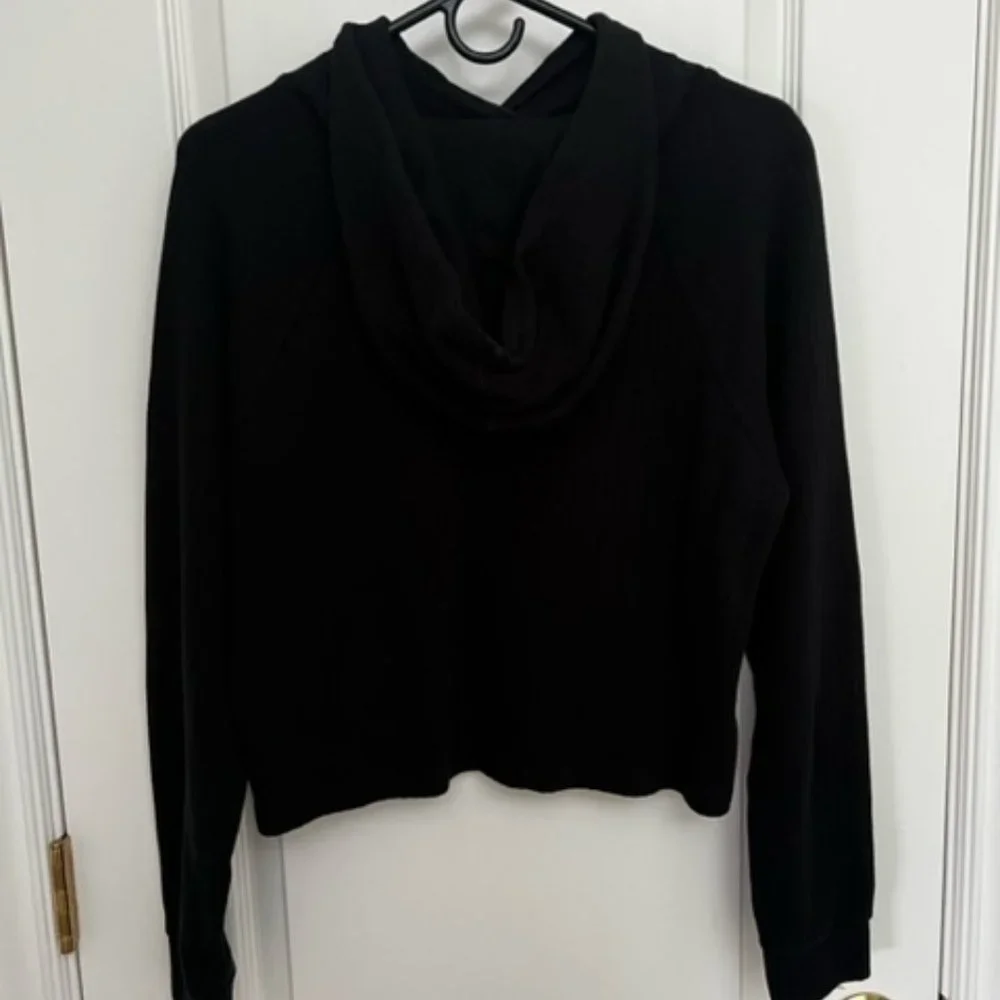 CLEARANCE Nike Black Hooded Ribbed Sweatshirt - Picture 3 of 12